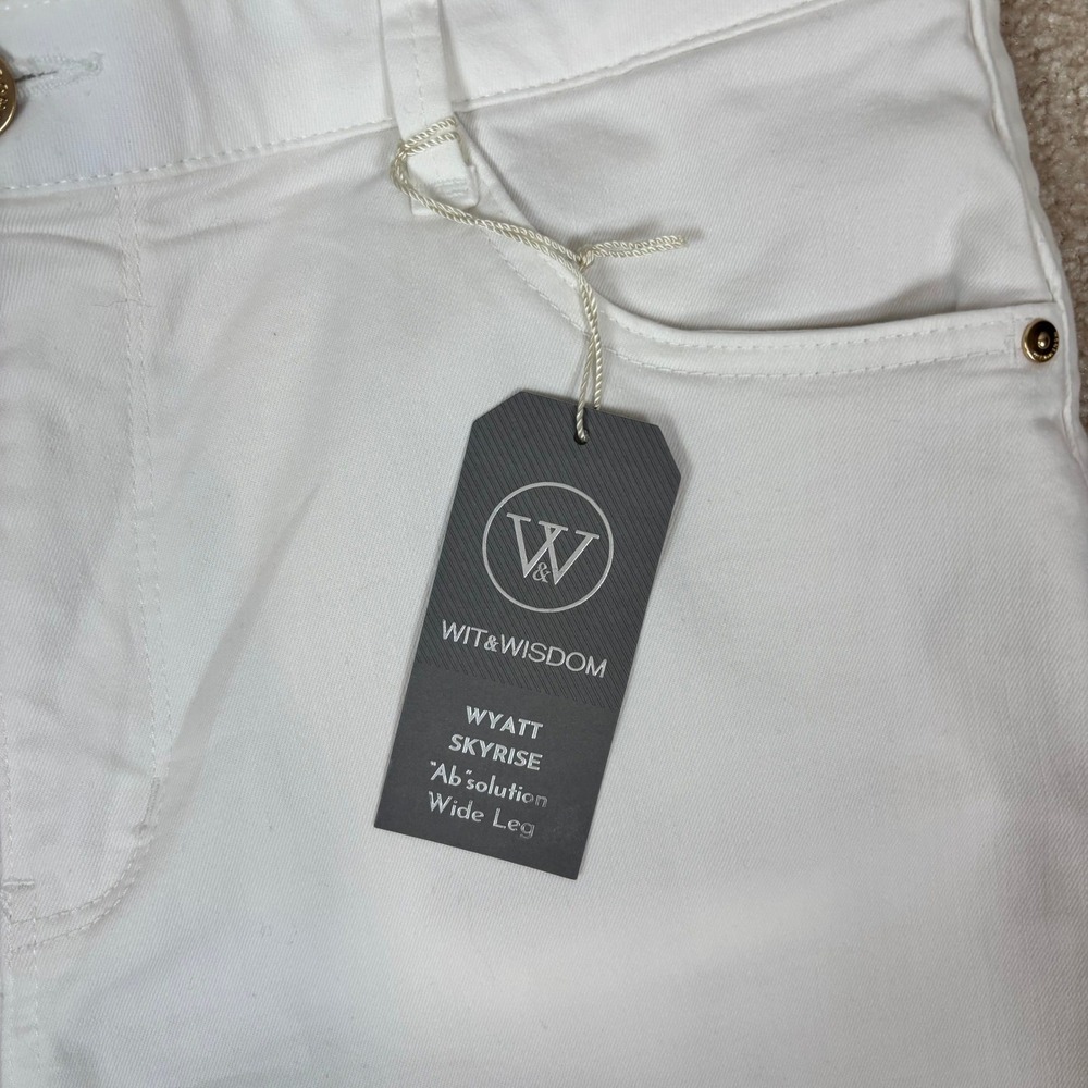 Wit & Wisdom White Wide Leg Crop Jeans 14p - Picture 4 of 10